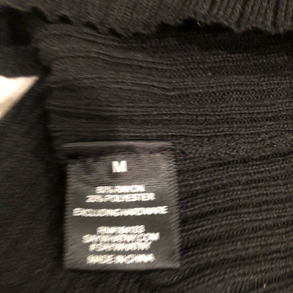 NWOT Say What- black sweater top and sweater skirt set with gold tone buttons - Picture 6 of 6